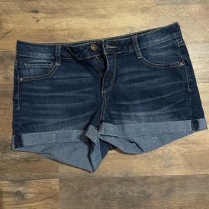 blue jean shorts